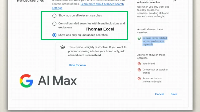 Google Ads Unveils New Brand Search Controls for AI Max Campaigns FAYFO.com
